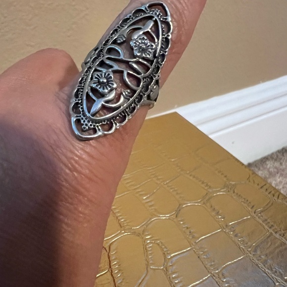 Silver Filigree Statement Ring - Picture 4 of 7